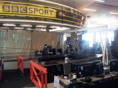 BBCsport statue prepared for lifting